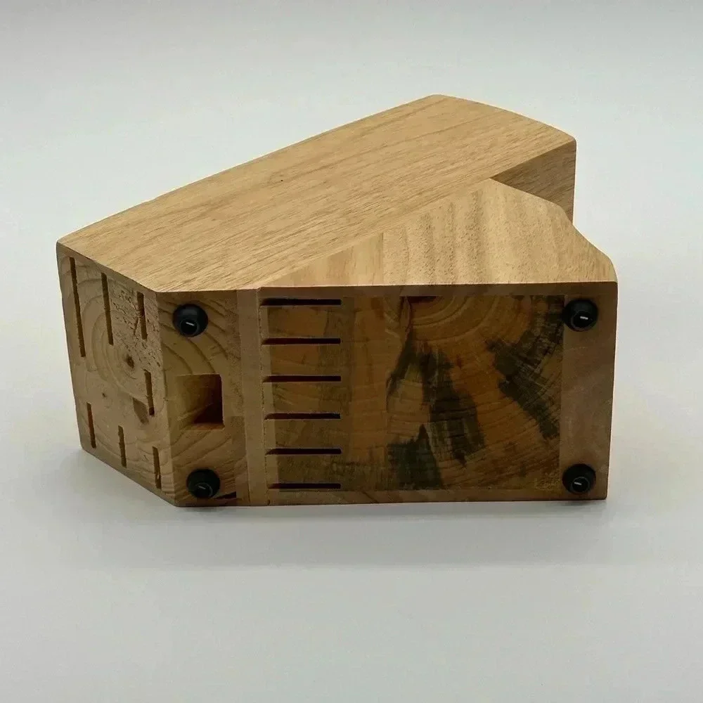 Chicago Cutlery 14 Slot Wood Knife Block Only Counter Top Wooden Knife Holder